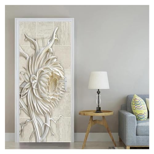 Affiche murale auto-adhésive chrysanthème 3D décor haut de gamme - 8