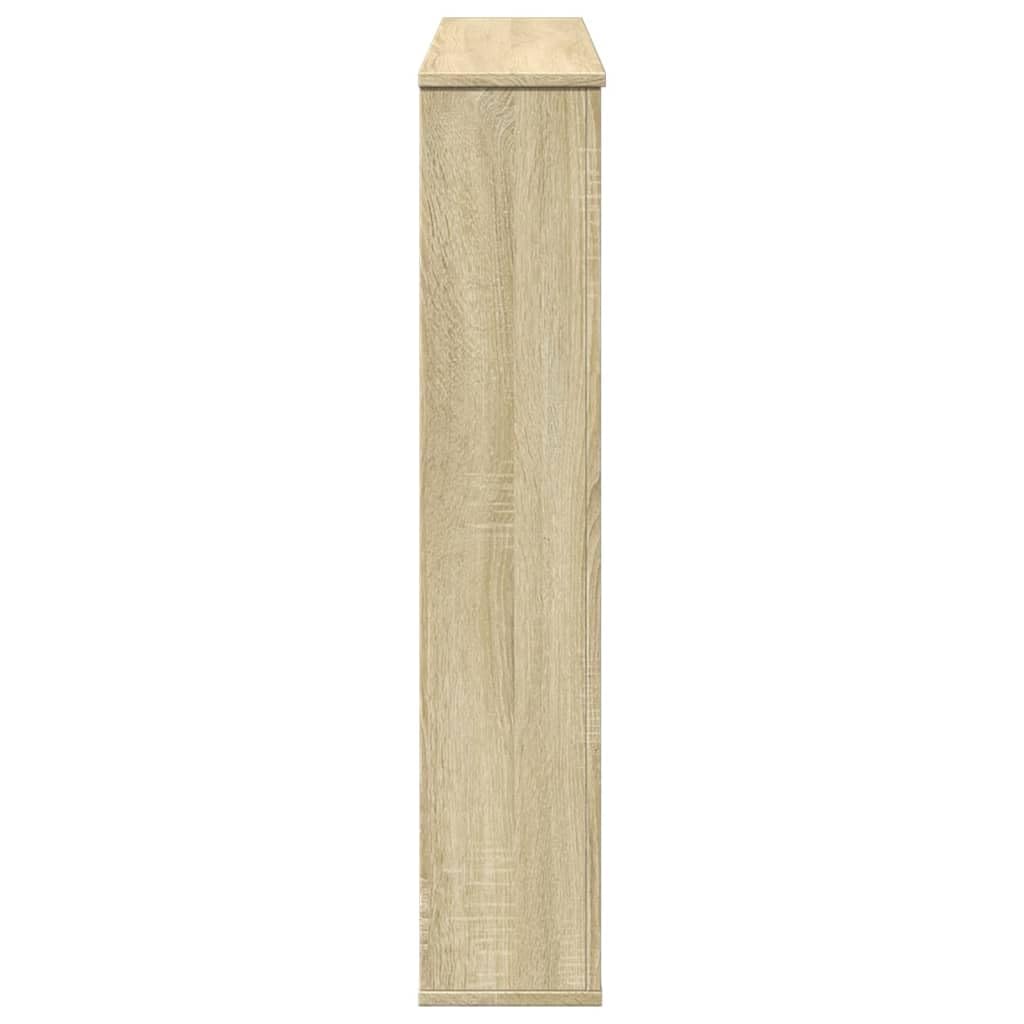 Tidyard Kaminumrandung Kaminkonsole Deko Kaminrahmen Sonoma-Eiche 100x20x100 cm Holzwerkstoff