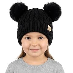 Black - Black Faux Fur Pom