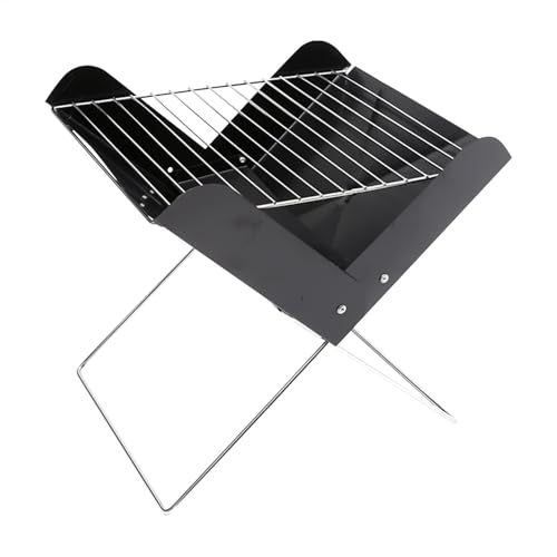 Barbacoa plegable, barbacoa plegable para camping, equipo de cocina al aire libre, escritorio – Camp – Parrilla para fogatas, terraza, patio trasero
