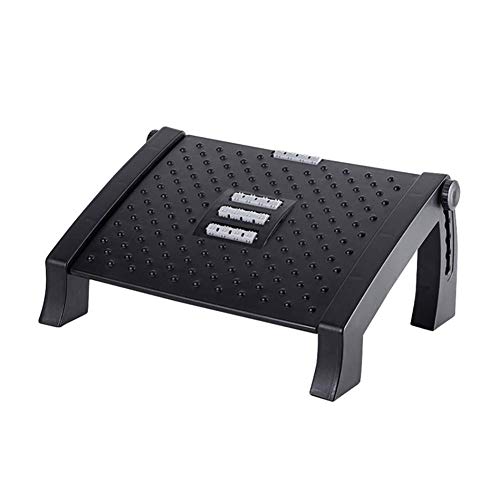 Ergonomic Bamboo Footrest Foot Stool Under Desk Footrest with Massager Rollers for Office Home