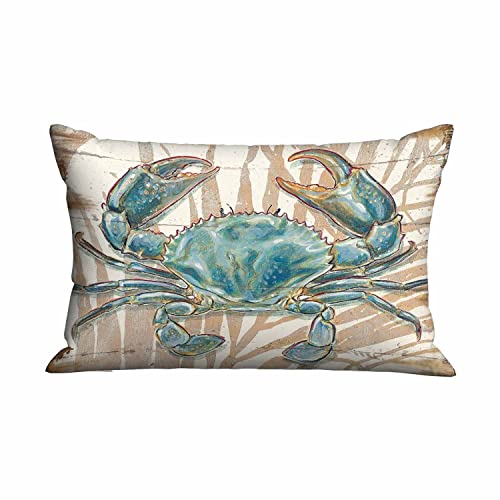 Mugod Throw Pillow Case Watercolor Big Crab,Waist Lumbar Cushion Cover Sofa Home Decorative Rectangle Oblong 20X30 Inches #TOP29