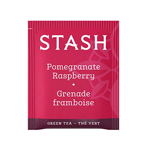Image of Stash Tea Pomegranate Raspberry & Matcha Green Tea - Caffeinated, Non-GMO Project Verified Premium Tea with No Artificial Ingredients, 18 Count (Pack of 6) - 108 Bags Total