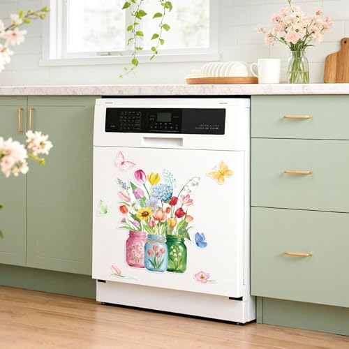 Set de 7 imanes decorativos florales para frigorífico miniatura 2