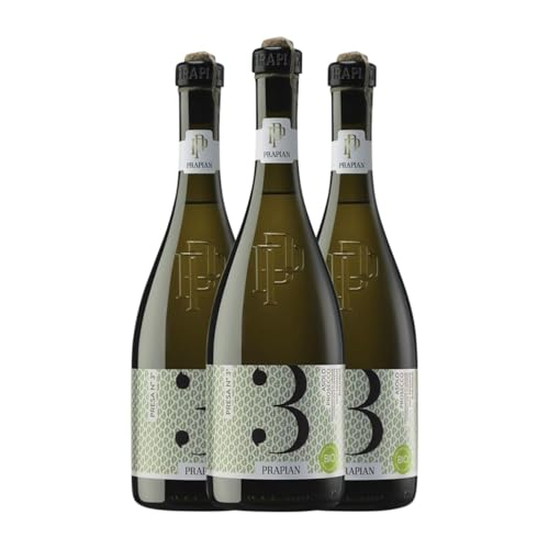 Prapian Presa Nº 3 Spago Frizzante Glera Asolo Prosecco 75 cl Espumoso blanco (Caja de 3 Botellas de 75 cl)