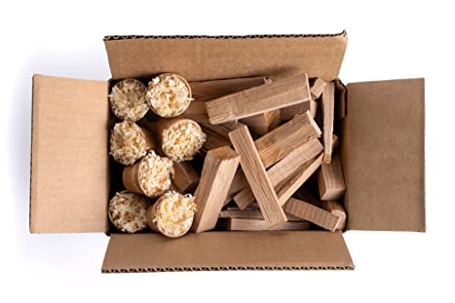 Superior Trading Co. Oak Mini Fire Stick W/Fire Starter Pods For Bbq Grill, Pizza Oven, Wood Stove — Usda Certified Kiln Dried Wood 4-5" Pieces In Galvanized Bucket, Bbq Accessories, 6-7 Lbs #TOP1