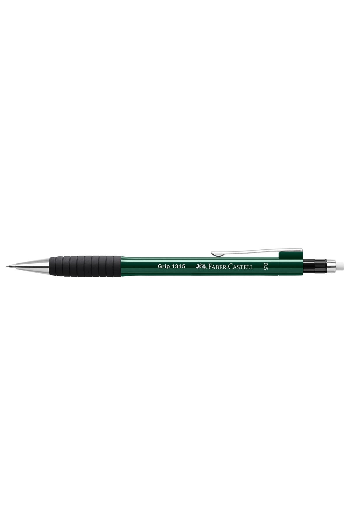 Portaminas Faber Castell Grip HB 0.5mm Verde con goma (12 unidades)