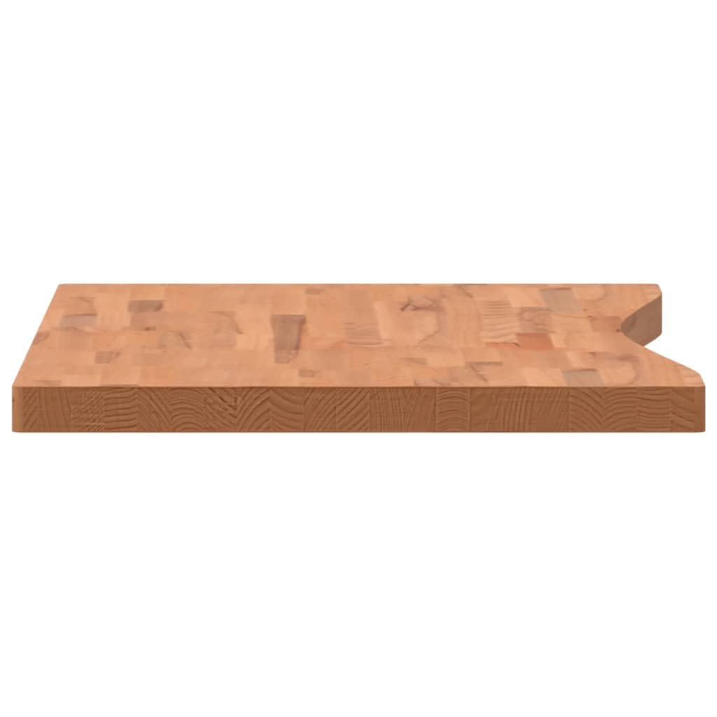 vidaXL Schreibtischplatte, Tischplatte, Esstisch, Arbeitsplatte für Büro, massives Buchenholz, 100 x 55 x 4 cm