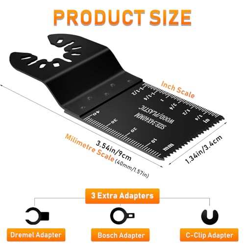 50PCS Multi Tool Blades,Universal Oscillating Saw Blades Professional Wood/Plastic Multitool Blades Wood Cutter Quick Release,Compatible with Milwaukee, Makita, Ryobi, Rockwell, Bosch 3 50PCS Multi Tool Blades,Universal Oscillating Saw Blades Professional Wood/Plastic Multitool Blades Wood Cutter Quick Release,Compatible with Milwaukee, Makita, Ryobi, Rockwell, Bosch - Image 3