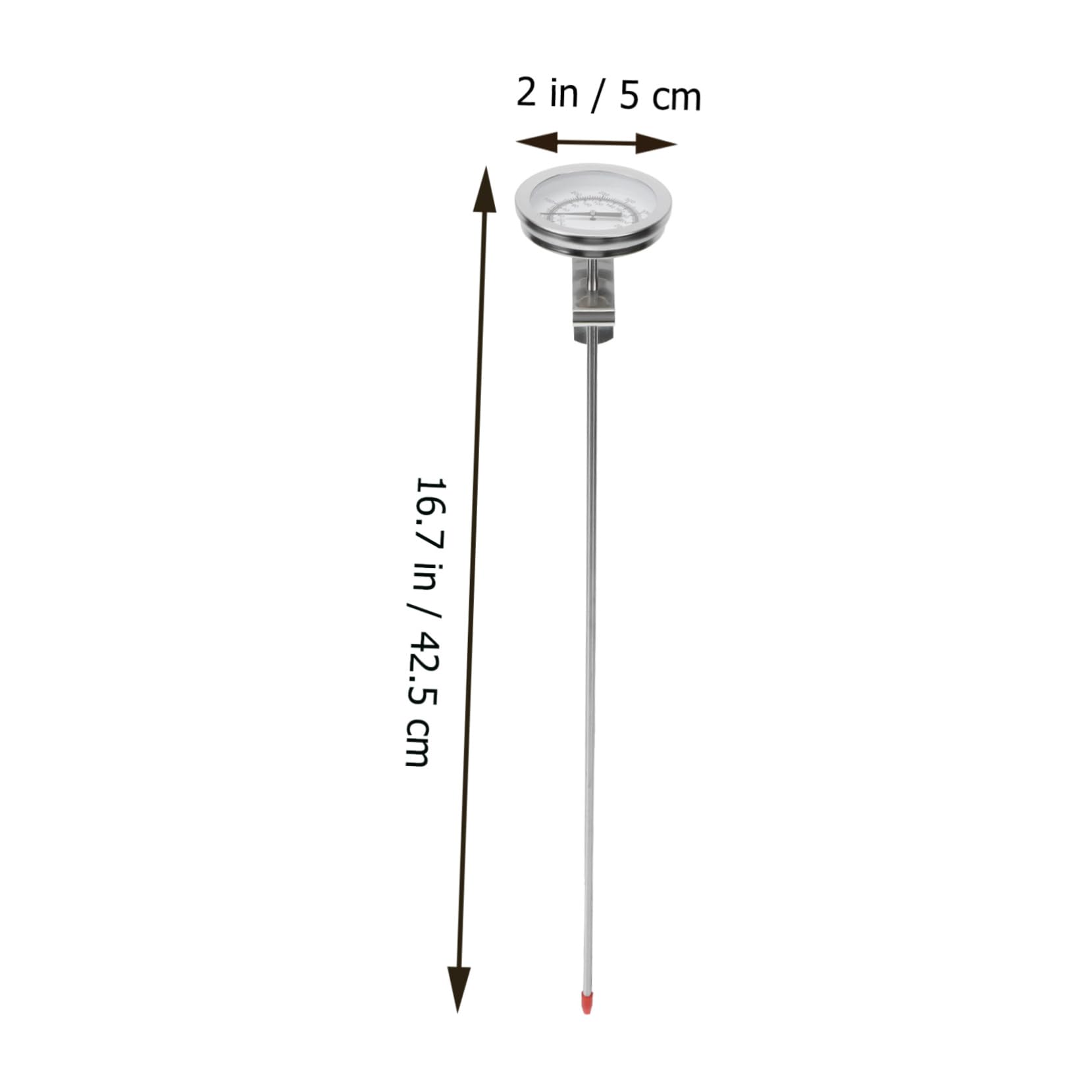 FUNOMOCYA Thermometer with Long Probe Stainless Steel Cooking Tool for Accurate Measurement of Meat Water Oil and Milk for BBQ and Kitchen Use