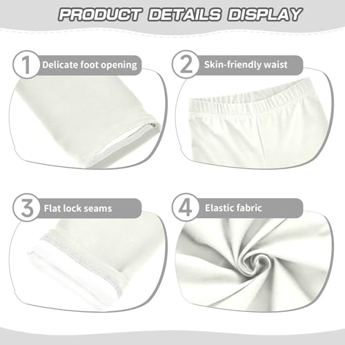 Ivory White Teen Girls Shorts Cotton Cartwheel Shorts Skater Pants for Dance Party3