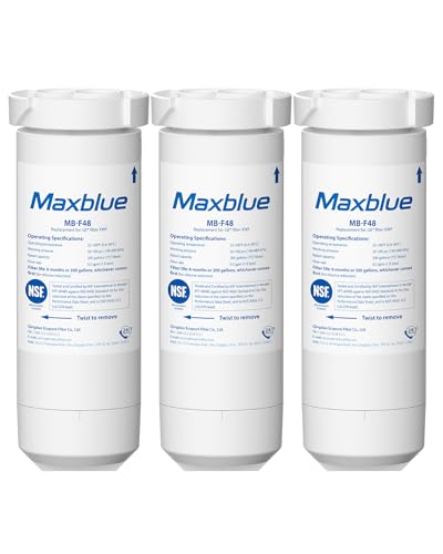 Maxblue XWF Replacement for GE® XWF, WR17X30702, NSF Certified Refrigerator Water Filter, 3 Filters (Not XWFE®)