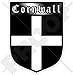 Produktbild CORNWALL, Cornish County, England Britisches Schild UK Großbritannien 100mm Auto & Motorrad Aufkleber, Vinyl Sticker