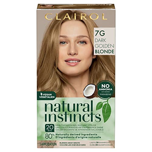 Clairol Natural Instincts Demi-Permanent Hair Dye, 7G Dark Golden Blonde Hair Color, Pack of 1