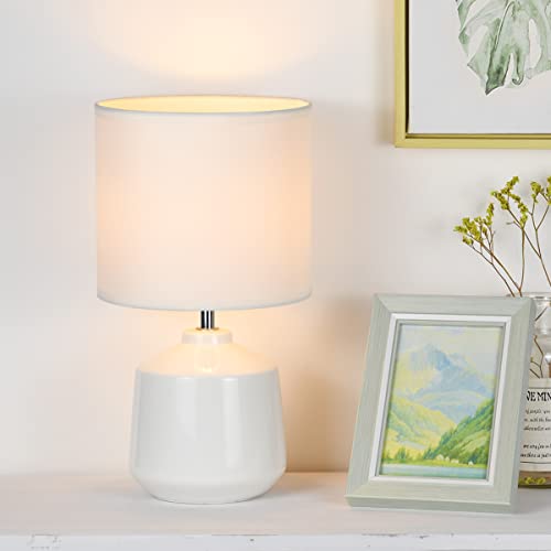 Lampwell Lena Off White Small Table Lamp for Living Room