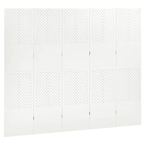 Lechnical Paravento a 5 Pannelli Bianco 200x180 cm...