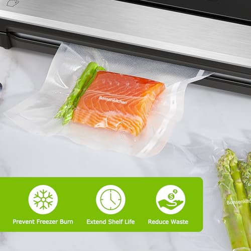 Image of Bonsenkitchen 8 inch x 150' Vacuum Sealer Bags Rolls with Cutter for Food