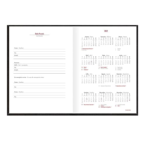 Agenda Executiva Costurada Diária Napoli, Tilibra, 312207
