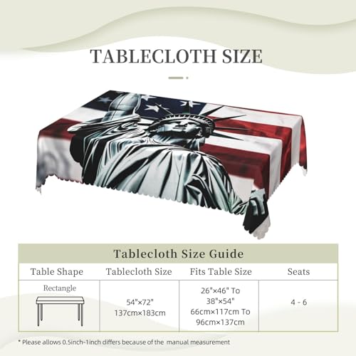 Nappe rectangulaire USA 137x183 cm imperméable et lavable - 6