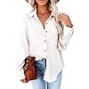 MIHOLL-Women-Corduroy-Long-Sleeve-Button-Down-Collared-Shirt-Jacket-Tops MIHOLL Womens Corduroy Button Down Shirts Casual Long Sleeve Jacket Oversized Boyfriend Blouses Tops with Pockets