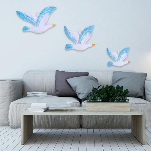 Sculpture murale mouette résine COHEALI décoration créative délicate pour mur maison