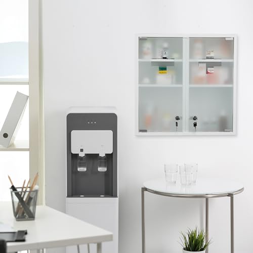 Mueble botiquín blanco para proteger medicinas de niños con cierre y llave 6