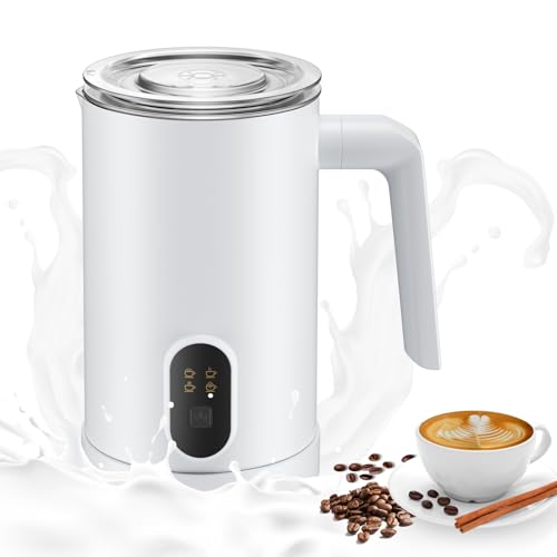 Yapasopu espumador de leche máquina automática de espuma 4 en 1 milk frother batidor de leche espuma electrico 350ML calienta leche para latte, capuchinos, macchiato...