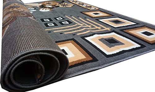 Image of Home Decore Acrylic Carpet for Your Living Room & Drawing Room Aywhere in Your Home (240x330 Black Colour)- 8x11 Feet