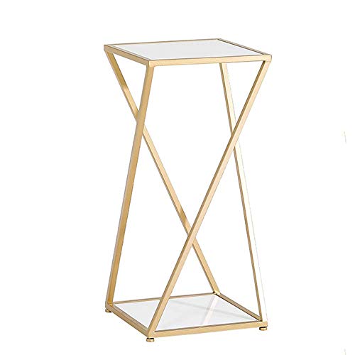 YueQiSong Marble Living Room Sofa Side Table Nordic Wrought Iron Side