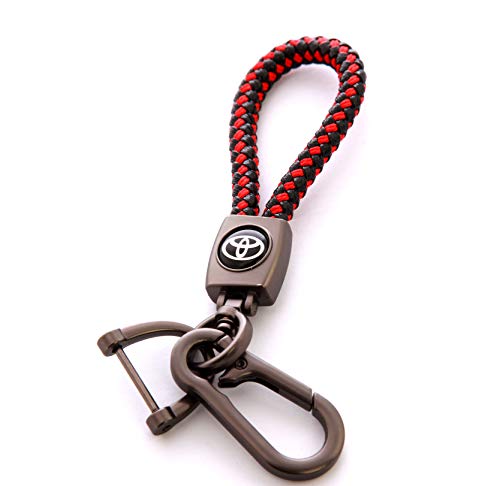Car keychain , Toyota compatible keychain , Keychain for Toyota, car keychain for men , car keychain for women , car logo keychain , cute car keychain , car keychain , car key chain , keychain for men, keychain for women (Black with red)