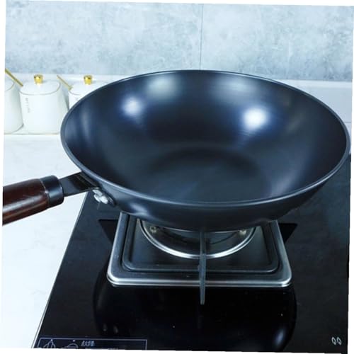 Wok de hierro antiadherente para cocina con mango miniatura 7