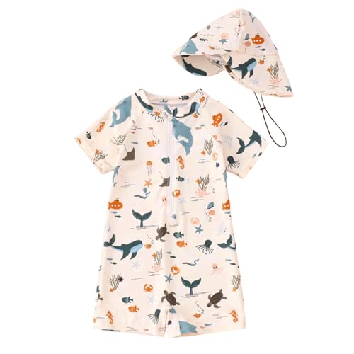 Maillot de bain bébé garçon 0-3 ans : fini les coups de soleil avec le chapeau