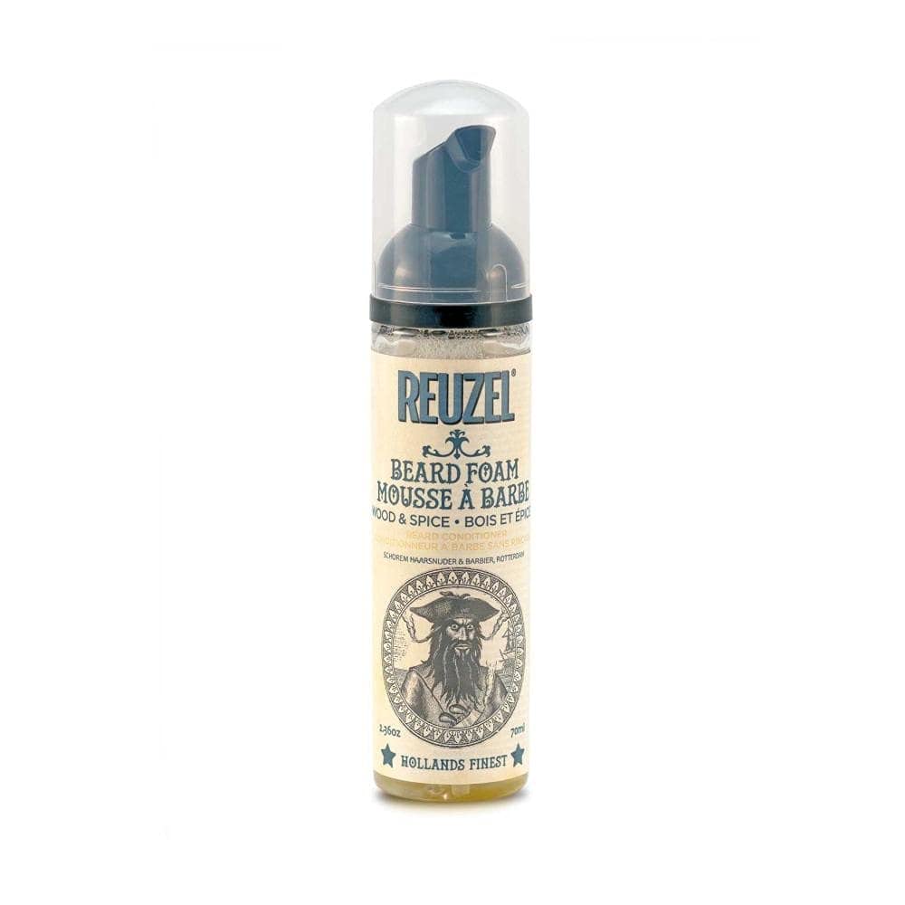 Reuzel Beard Box Coffret Cadeau 6 Pièces Huile à Barbe, Baume à Barbe, Beard Foam Wood & Spice, Shampoing à Barbe, Peigne à Barbe, Porte-clés