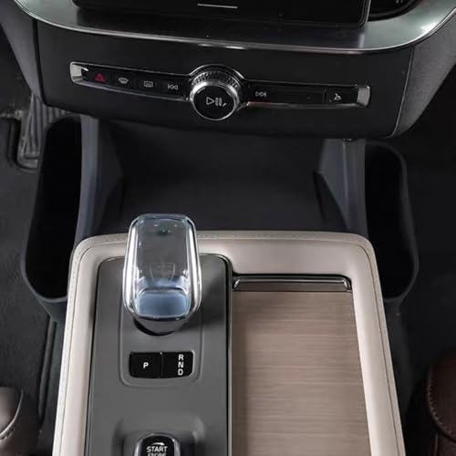 Image of Silicone Material Cup Holder Coaster for Volvo 2026 XC90 Center Console Gear Shift Protector, Automotive Accessories (2026 XC90 Wireless Charging Pad - Black)