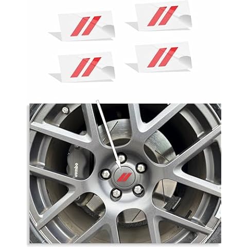 Reflective Concepts Hash Rhombus Center Cap Overlay Decals- 2017-2023 Charger and Challenger - (Color: Gloss Red) Cover