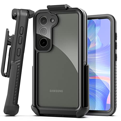 Encased Waterproof Samsung Galaxy S23 Belt Case With Phone Holster Clip And Built-In Screen Protector (Ip68 Submersible) (2023 Galaxy-S23 6.1Inch) #TOP6