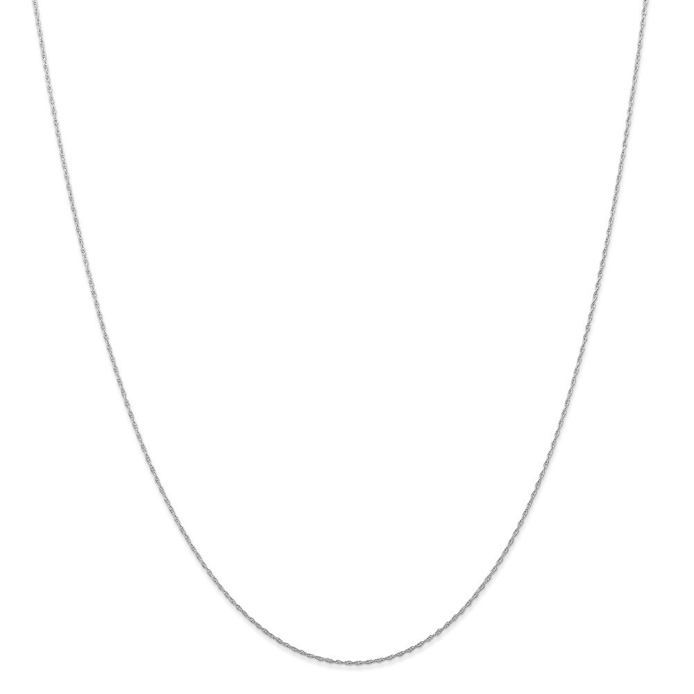 Solid 14k White Gold.5mm Carded Cable Rope Chain