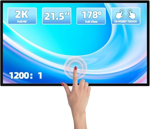 Image of 21.5 Inch Touch Screen Digital Signage, Smart Digital Calendar Digital Signage Display for Advertising,Plug&Play,Intelligent Split Screen,Built-in Speakers,Support HD-MI Input,Android System