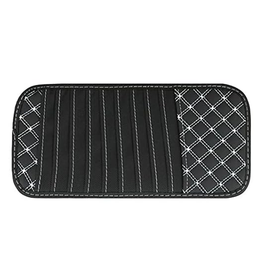 Bil CD-hållare Auto Sun Visor CD Case Wallet DVD Binder DVD Organizer Storage Bag Portable White Line