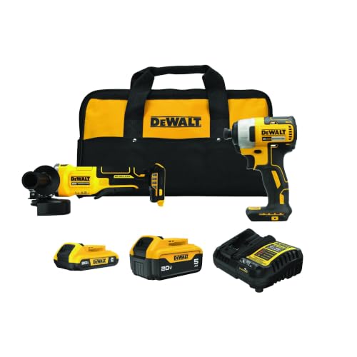 Image of DEWALT 20V MAX Cordless Brushless Grinder Impact Driver Combo (DCK234D1P1)