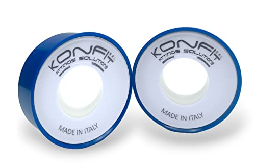 Dpm Tapes - Cinta Selladora De Teflón En PTFE Para Reparación Y Sellado De Tuberías, Grifos, Válvulas, Roscas, Cinta Selladora Impermeable Para Fontanería - 13,2 m x 12 mm, 2 rollos blancos.