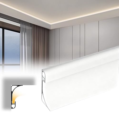 Moulure de corniche LED blanche pour éliminer les reflets agressifs - 2
