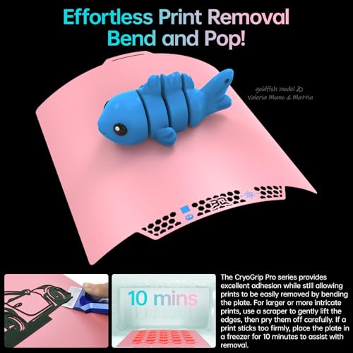 Image of BIQU CryoGrip Pro Glacier Pink Compatible with Bambu-Lab P1S /P1P /P2S /X2D /X1C /X1E /A1 3D Printers 257x257MM Panda Build Plate Double Sided Upgrade Removable Surface Platform