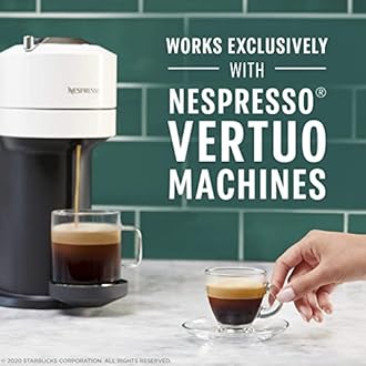 Starbucks by Nespresso Vertuo, Blonde, Medium, and Dark Roast Variety Pack Coffee, 40-count Coffee Pods, Brews 7.8 oz.
