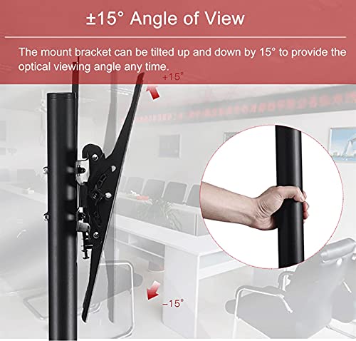 Soporte móvil para TV con ruedas y altura ajustable miniatura 3