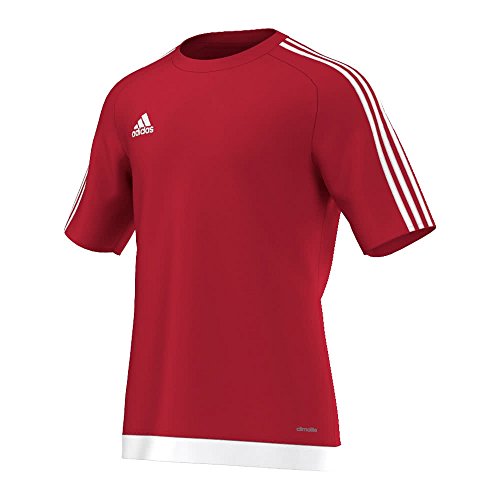 Adidas Estro 15, camiseta para hombre, niño, color power red/white, tamaño 10...