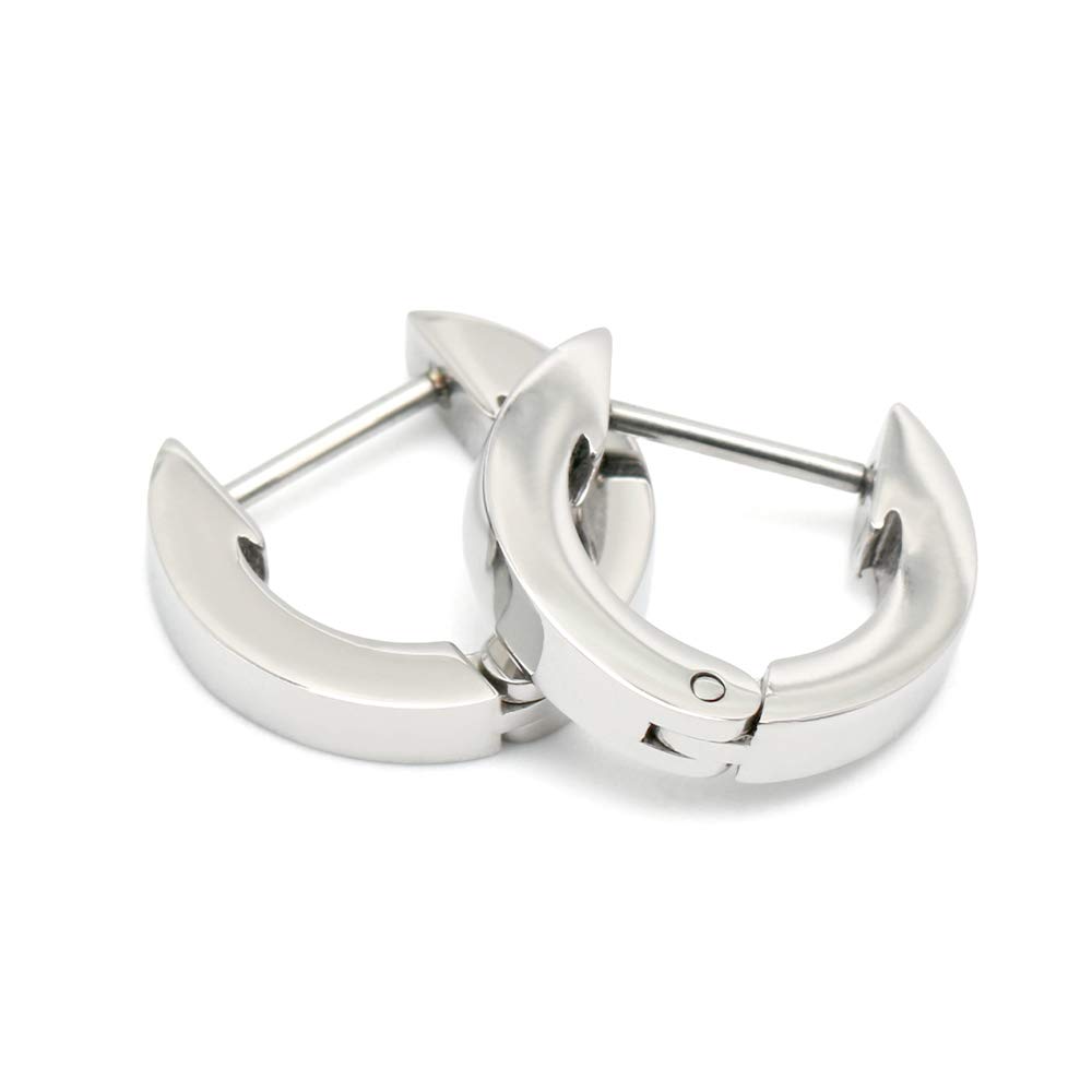 [silver KYASYA]両耳用２点セット シンプル フープピアス 矢 アロー ステンレス 316L 金属アレルギー対応 ゴールド シルバー ブラック ピアス 18G キャッチレス