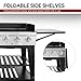 Royal Gourmet 8-Burner Gas Grill, 104,000 BTU Liquid Propane Grill, Independently Controlled Dual Systems, Outdoor Party or Backyard BBQ, Black