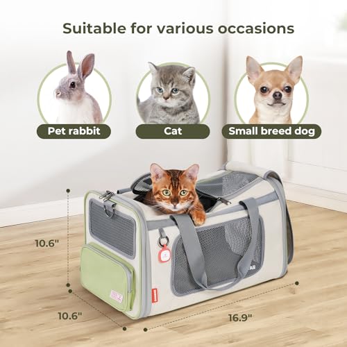 Pawaii US-PC01KM Cat Carrier With Id Tag, Tsa Airline Approved Cat Carrier, Soft Sided Collapsible Pet Travel Carrier thumb #3