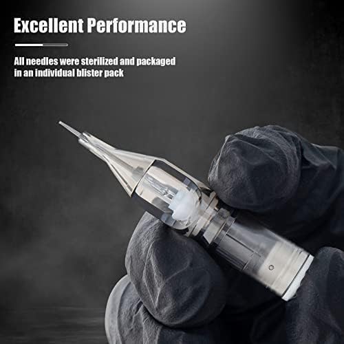 EZ Tattoo Cartridge Needles - 20Pcs #08 (3RLT) 0.25MM Round Liner Extra Long Taper Tight Disposable Tattoo Needles Cartridges for Rotary Tattoo Machine Pen Gun - Revolution - 5